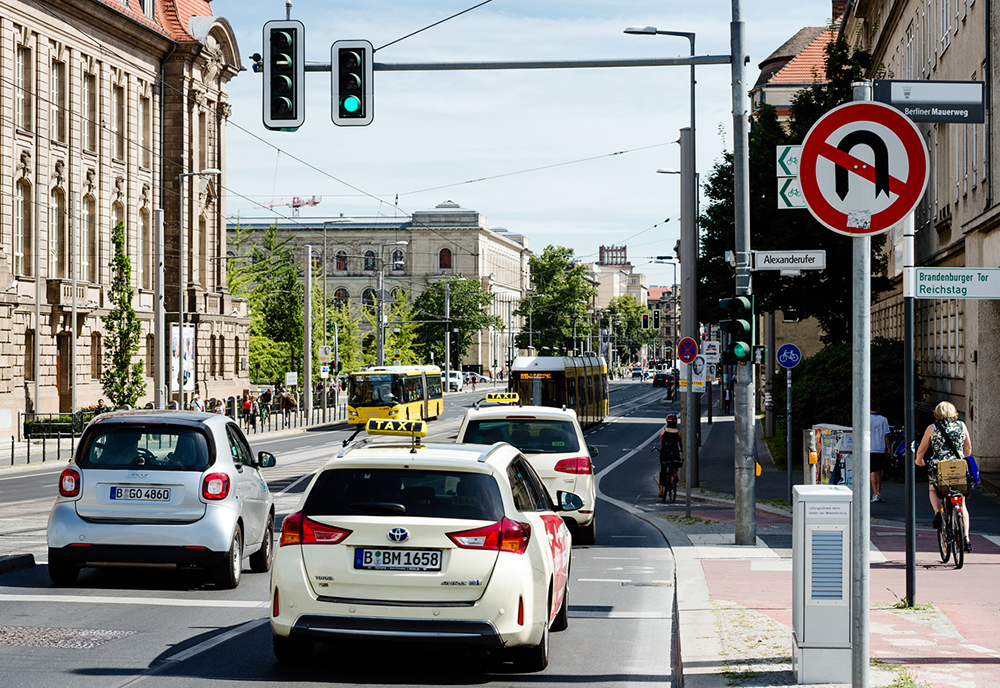 Lanscape shot at the location of the former British checkpoint from the B&W image from 1987