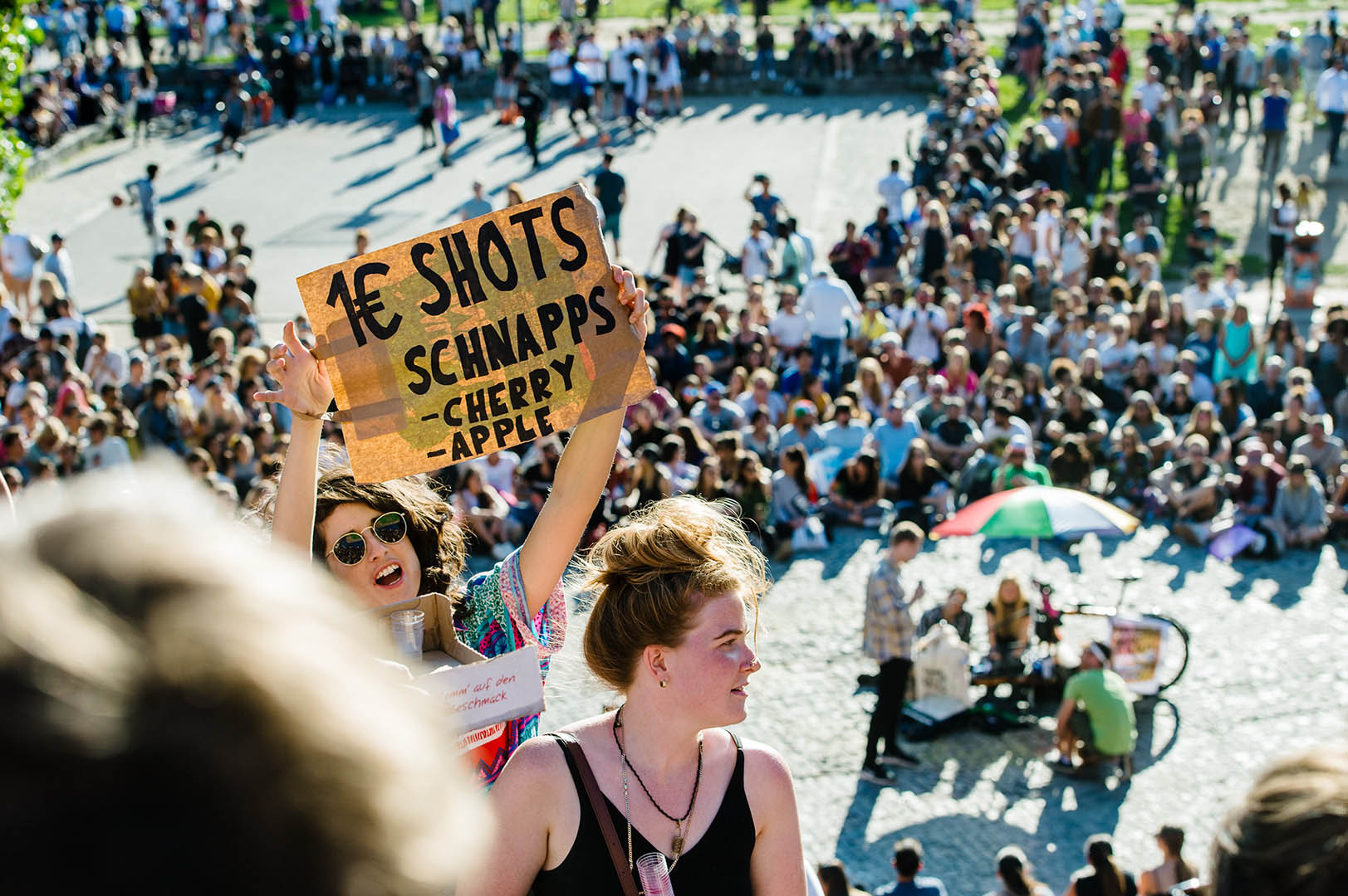 Schnapps for sale at Bearpit Karaoke in Mauerpark Berlin