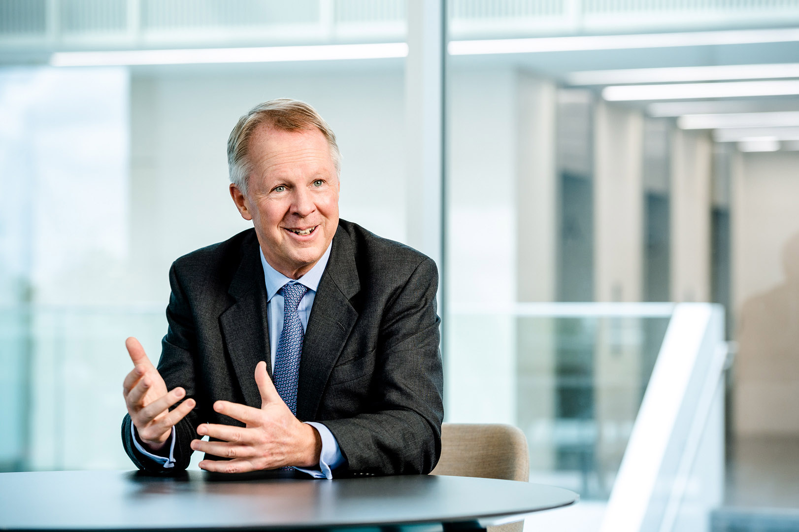 Male director in conversation off camera