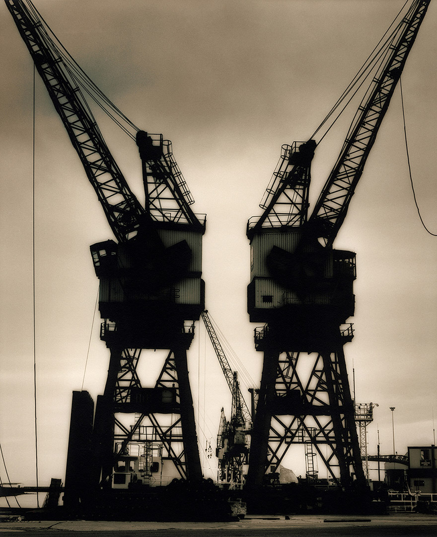 Cranes at the docks in Hartlepool