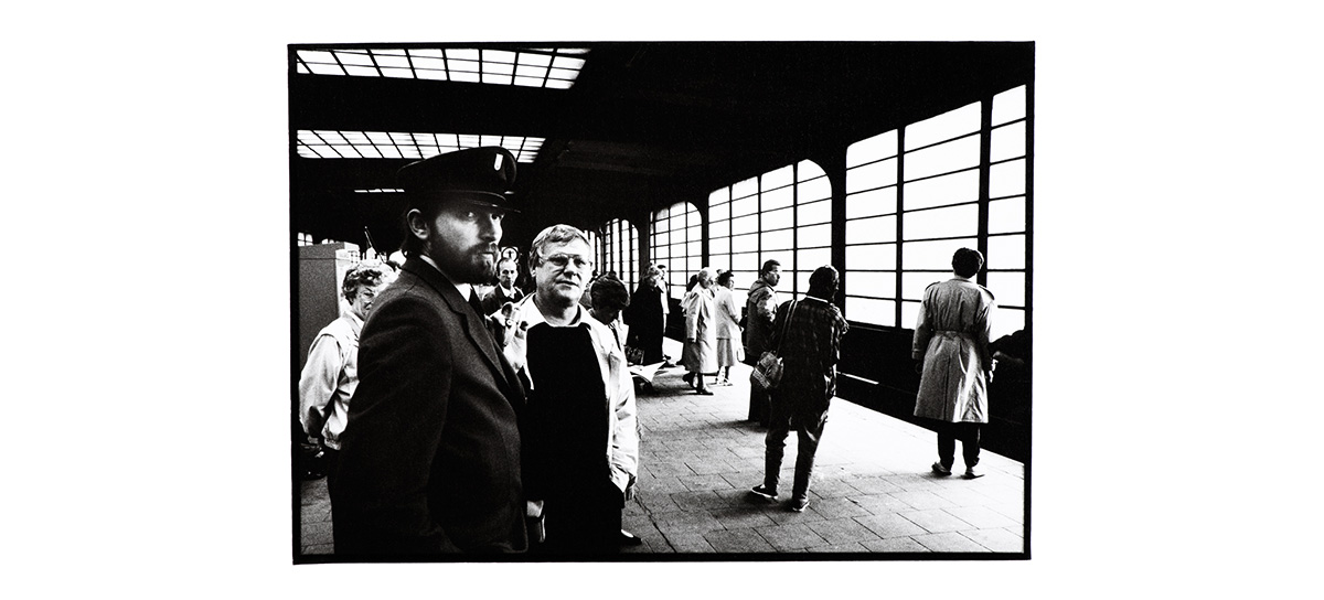 B&W shot of Berlin metro station in 1987